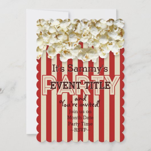 お客様のパーティの招待状12行2辺のカスタム 招待状 (正面)