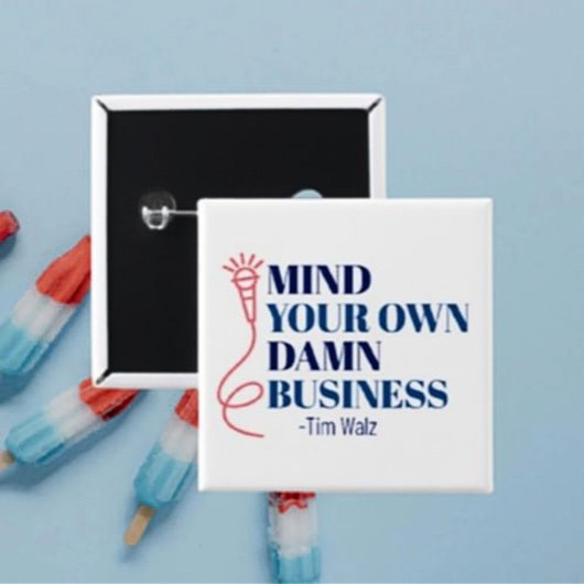 お客様のビジネスに注意 缶バッジ