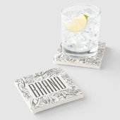 お客様のビジネスまたはブランドとオリジナルのアートワーク ストーンコースター (横)