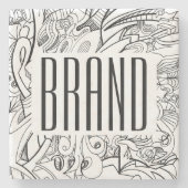 お客様のビジネスまたはブランドとオリジナルのアートワーク ストーンコースター (正面)