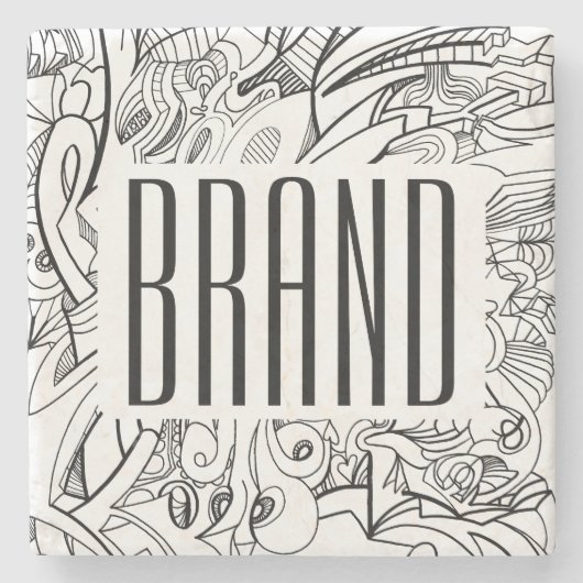 お客様のビジネスまたはブランドとオリジナルのアートワーク ストーンコースター (正面)