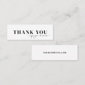 お客様のビジネススクリプトに感謝 スキニー名刺 (正面/裏面)