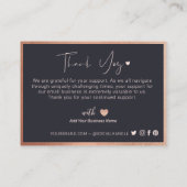 お客様のビジネスバラ金ゴールドハート海軍 ロイヤリティカード (裏面)