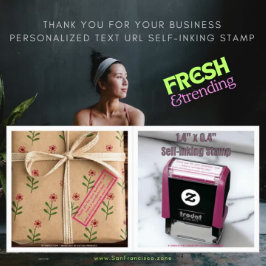 お客様のビジネスパーソナライズされた文字URL セルフインキングスタンプ