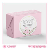 お客様のビジネスフローラの水彩色に感謝 ラウンドシール