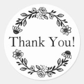 お客様のビジネスフローラリース ラウンドシール (正面)