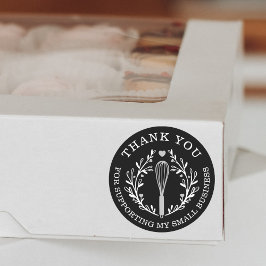 お客様のビジネスベーカリーウィスクロゴに感謝 ラウンドシール