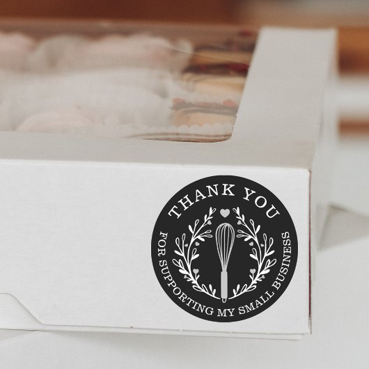 お客様のビジネスベーカリーウィスクロゴに感謝 ラウンドシール