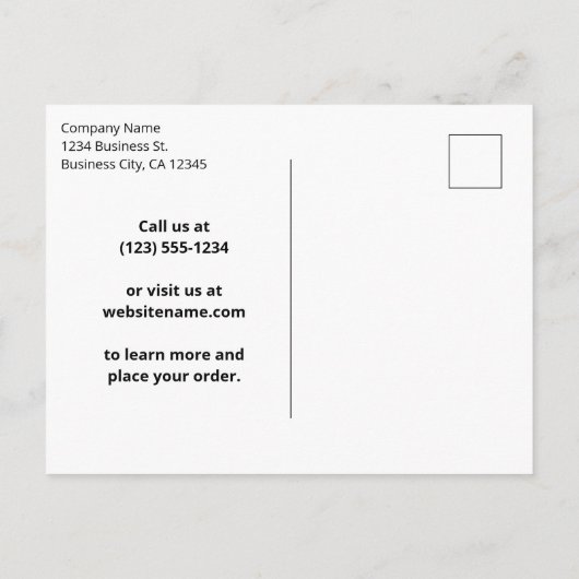 お客様のビジネスロゴの配信とカードサイドピックアップ 案内ポストカード (裏面)