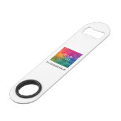 お客様のビジネスロゴQRコードUrlミニマリストかわいい スピード栓抜き (正面アングル)