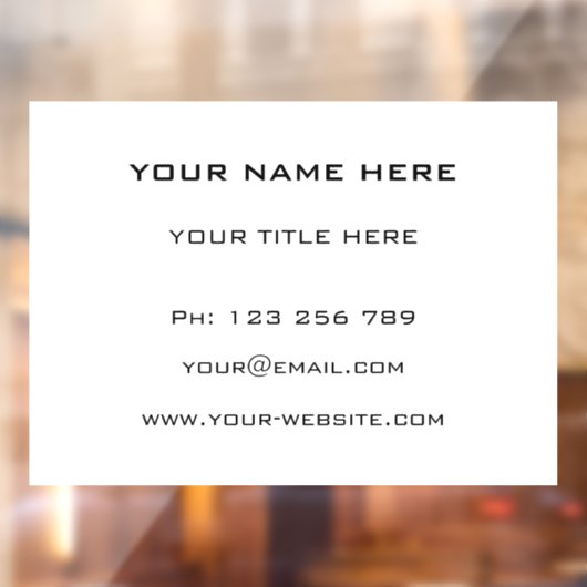 お客様のビジネス用ウィンドウクリングテンプレートをカスタマイズ ウィンドウサイン (シート2)