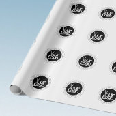 お客様のビジネス ロゴ & 現代的でシンプルな編集可能なテキスト ラッピングペーパー