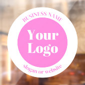 お客様のビジネス ロゴ & 編集可能なテキスト テンプレート | ピンク ウィンドウサイン (シート2)