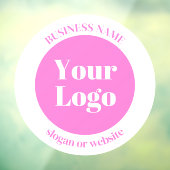 お客様のビジネス ロゴ & 編集可能なテキスト テンプレート | ピンク ウィンドウサイン (シート3)