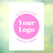 お客様のビジネス ロゴ & 編集可能なテキスト テンプレート | ピンク ウィンドウサイン (シート3)