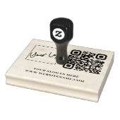 お客様のビジネス ロゴ QR コード カスタム ゴムスタンプ ラバースタンプ (スタンプ)