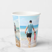 お客様のファミリーフォトコラージュ紙カップカスタム文字 紙コップ (裏面)