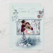 お客様のフォトウォーターカラーウッドランドヤギ 招待状 (正面/裏面)