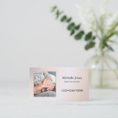 お客様のフォトシニアサー気にビス名刺 名刺 (スタンド正面)