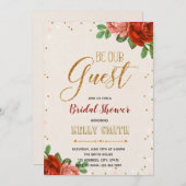 お客様のブライダルシャワーをお招きください 招待状 (正面/裏面)