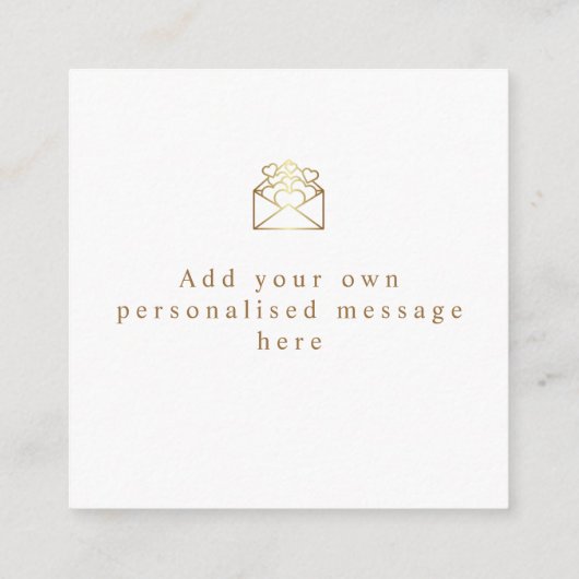 お客様のブランディングとロゴ エンクロージャーカード (裏面)