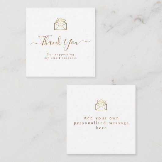 お客様のブランディングとロゴ エンクロージャーカード (正面/裏面)