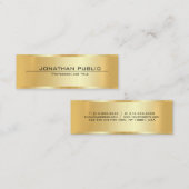 お客様のプロフェッショナルエレガントフェイク金ゴールドテンプレート スキニー名刺 (正面/裏面)