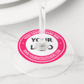 お客様のプロモーションビジネスワイングラスラベルテンプレート ワイングラスタグ (クローズアップ)