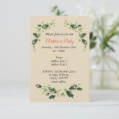 お客様のホパーソナライズされたリーとアイビーのクリスマス 招待状 (スタンド正面)