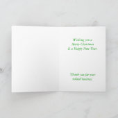 お客様のホリデーカードを評価していただきありがとうございます サンキューカード (内部)