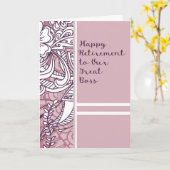 お客様のボスの退職カー素晴らしド カード (黄色い花)