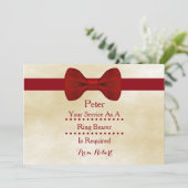 お客様のリングや輪ベアラとしてのサービスはレッドボウが必要 招待状 (スタンド正面)