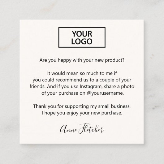 お客様のロイヤリティと紹介ロゴの追加の写真 コーリングカード (正面)