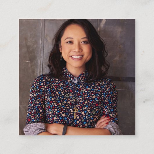 お客様のロイヤリティと紹介ロゴの追加の写真 コーリングカード (裏面)