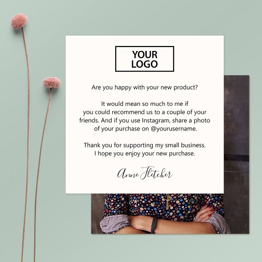 お客様のロイヤリティと紹介ロゴの追加の写真 コーリングカード