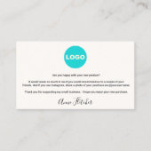 お客様のロイヤリティと紹介ロゴの追加の写真 コーリングカード (正面)