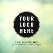 お客様のロゴとウェブサイトに合わせたカスタマー・マーケティング ウィンドウサイン (シート3)