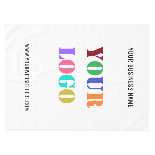 お客様のロゴと文字プロモーションのビジネステーブルクロス テーブルクロス (正面(横))