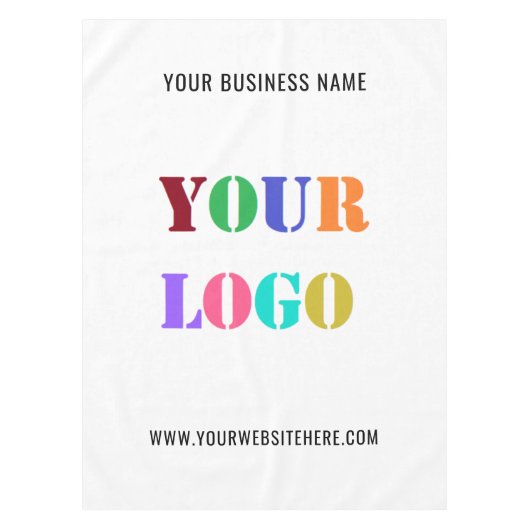 お客様のロゴと文字プロモーションのビジネステーブルクロス テーブルクロス (正面)