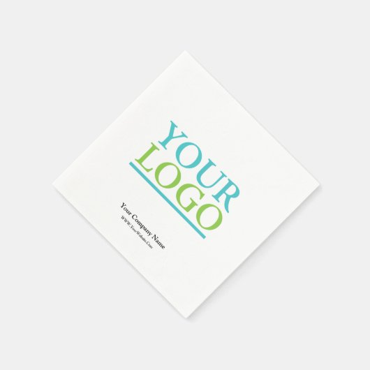 お客様のロゴはこちら、名前&ウェブサイトのプロモーション スタンダードカクテルナプキン (角)