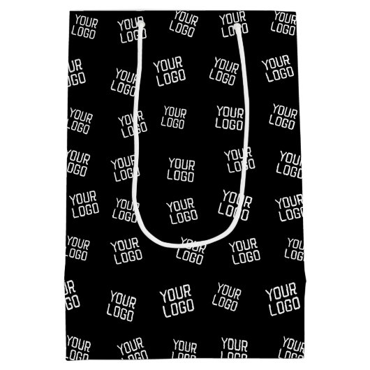 お客様のロゴまたはイメージ | ランダムに見えるテンプレート ミディアムペーパーバッグ (裏面)