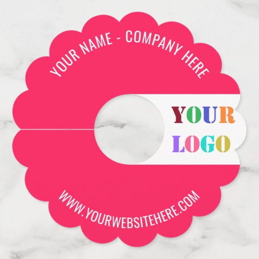 お客様のロゴまたは写真文字とカラーワイングラスラベル ワイングラスタグ (裏面)