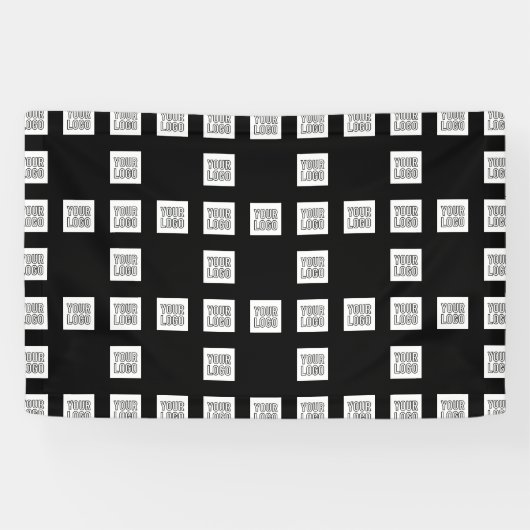 お客様のロゴまたは画像独自のリピートパターン 横断幕 (横)