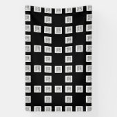 お客様のロゴまたは画像独自のリピートパターン 横断幕 (縦)