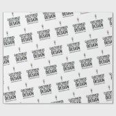 お客様のロゴや社名、メッセージをスタイリッシュにアピールできる、オリジナルデザインの包装紙です。少量 ラッピングペーパー (フラット)