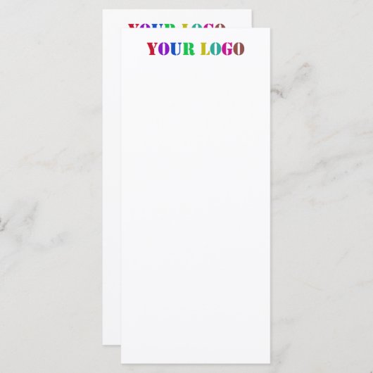 お客様のロゴを使用したカスタマイズメニュー例 - ビジネスブランド対応 メニュー (正面/裏面)