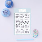 お客様のロゴを入れた2019年カレンダー カラーとロゴをカスタマイズ チラシ (シングル)