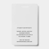 お客様のロゴを追加した社員写真付き名札 バッジ (裏面)