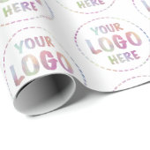 お客様のロゴカスタムビジネスのプロモーションブランディング ラッピングペーパー (ロールコーナー)