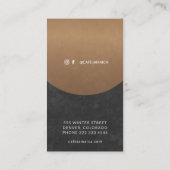 お客様のロゴコーヒーハウスマネージャー |銅カルボード 名刺 (裏面)